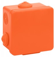Распаячная коробка ЭРА KOR-80-80-50-7g-OR-FR огнестойкая 80х80х50мм оранжевая с гермовводами 7 вх. IP54 Б0068902 фото