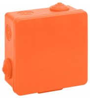 Распаячная коробка ЭРА KOR-100-100-50-8g-OR-FR огнестойкая 100х100х50мм оранжевая с гермовводами 8 вх. IP54 Б0068901 фото