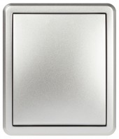 Выключатель ЭРА Эксперт 11-1202-03 с подсветкой IP20 10АХ-250В ОУ алюминий Б0063041 фото