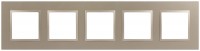 Рамка для розеток и выключателей ЭРА Elegance 14-5015-04 Classic, на 5 постов, шампань Б0060594 фото