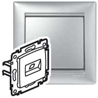 Legrand Valena Алюминий Розетка комп(RJ45) 1-ая 6 кат UTP 770246 фото