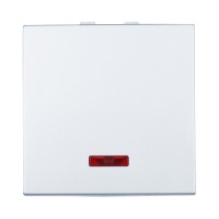 Ecoplast LK45 Выключатель с индикатором 45х45мм (схема 1L) 16 A, 250 B (серебристый металлик) 850903-1 фото