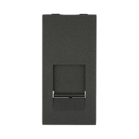 Ecoplast LK45 Накладка для розетки телефонной, компьютерной RJ,45х22,5мм (черный бархат) 853108-1 фото