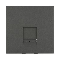 Ecoplast LK45 Накладка для розетки телефонной, компьютерной RJ,45х45мм (черный бархат) 853208-1 фото