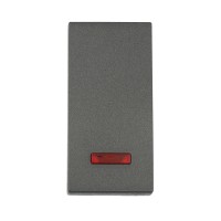 Ecoplast LK45 Переключатель с двух мест, с индикатором 45х22,5мм (схема 6L) 16 A, 250 B (черный бархат) 850408-1 фото
