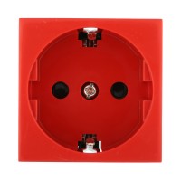 Ecoplast LK45 Розетка с з/к, со шторками (красный) ( для выделения 