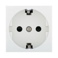 Ecoplast LK45 Розетка с з/к, со шторками глянцевая поверхность (белый) 851104-1 фото