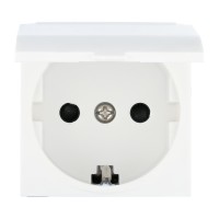 Ecoplast LK45 Розетка с з/к, шторками и крышкой (белый) 851504-1 фото