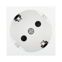 Ecoplast LK45 Розетка с заземляющими контактами, с защитными шторками, 16 А, 250 В, под углом 45 градусов (белый) 851204 фото