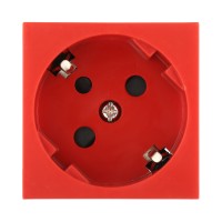 Ecoplast LK45 Розетка с заземляющими контактами, с защитными шторками, 16 А, 250 В, под углом 45 градусов с ключом (красный) 851607-1 фото