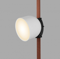 DK5543-WH+BK Поворотный трековый светильник Belty Spot со светодиодом d100mm H107mm 48V 12W 120° 3000K IP20 белый с черным алюминий DK5543-WH+BK фото