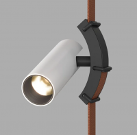 DK5547-BW+BK Поворотный трековый светильник Belty Spot со светодиодом d35mm L127mm 48V 7W 30° 3000K IP20 белый с черным алюминий DK5547-BW+BK фото