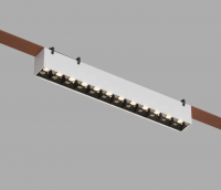 DK55701-WB Трековый светильник Belty Grill со светодиодом L323mm H45mm 48V 12W 24° 3000K IP20 белый с черным алюминий DK5571-WB фото
