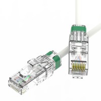 Патч-корд неэкранированный SLIM CAT6A U/UTP 4х2, 28 AWG, LSZH, белый, 1м RN6AUU4510WH-28 фото