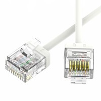 Патч-корд неэкранированный Ultra SLIM CAT6 U/UTP 4х2, 32 AWG, LSZH, белый, 0,3м RN6UU4503WH-32 фото