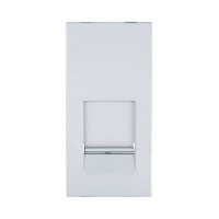 Ecoplast LK45 Накладка для розетки телефонной, компьютерной RJ,45х22,5мм (серебристый металлик) 853103-1 фото