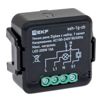 EKF PROxima Умное реле в подрозетник 1-канальное с нейтралью Zigbee Connect Select ssh-1g-zb фото