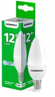 Лампа LED C35 свеча 12Вт 230В 6500К E14 GENERICA LL-C35-12-230-65-E14-G фото