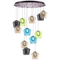 796229 Люстра CARAMELLO LED 12х6W 1400LM КОФЕЙНЫЙ/МУЛЬТИКОЛОР 3000K, шт 796229 фото