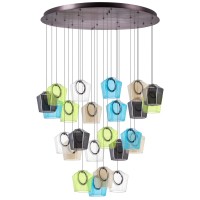 796349 Люстра CARAMELLO LED 24х6W 2600LM КОФЕЙНЫЙ/МУЛЬТИКОЛОР 3000K, шт 796349 фото
