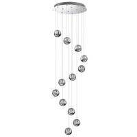 5100/60L L-VISION ODL25 хром/прозрачный/акрил Люстра каскадная LED 60W (12*5W) 4000K 3000Лм SONO 5100/60L фото