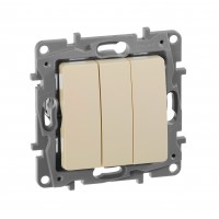 Legrand Etika Слоновая кость Выключатель 3-кл,10А 250В, винтовые зажимы 672343 фото