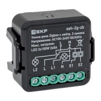 EKF Умное реле в подрозетник 2-канальное с нейтралью Zigbee Connect Select ssh-2g-zb фото