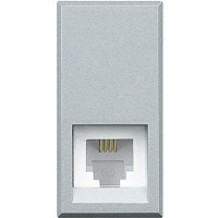 BT Axolute Алюминий Розетка телефон RJ11 3 кат. 1 мод HC4258/11N фото