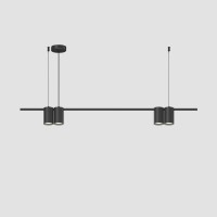 Denkirs DK4061-BK Подвесной светильник ORBIT, IP20, 4xGU10 LED до 15 Вт, черный матовый, алюминий DK4061-BK фото