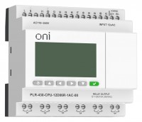 ПЛК 430 Модуль ЦПУ 12 DI 6 RO 220В AC с экраном ONI PLR-430-CPU-12D06R-1AC-00 фото