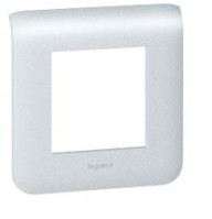 Legrand Mosaic Алюминий Рамка пластиковая 2 модуля 079302 фото