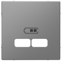 Schneider Electric Merten D-Life Нержавеющая Сталь Накладка центральная для USB механизма 2,1А MTN4367-6036 фото