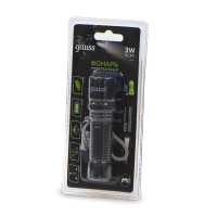 Фонарь ручной Gauss модель GFL207 3W 100lm  Li-ion 350mAh LED 1/10/120 GF207 фото