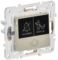 IEK SKANDY Бежевый Кнопка звонка с индикацией для отелей 10А SK-V17B SK-V14-2-10-K10 фото