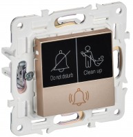 IEK SKANDY Песочный Кнопка звонка с индикацией для отелей 10А SK-V17Sa SK-V14-2-10-K98 фото