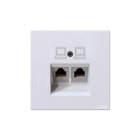 Jasmart FD Белый глянцевый Розетка RJ45 2-ая FD6106W фото