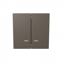 Jasmart FD Матовый тауп (soft touch) Выключатель 2-кл с подсветкой 10A 250V~ FD3023NPTM фото