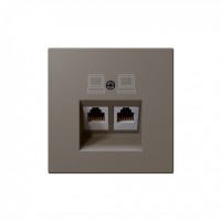 Jasmart FD Матовый тауп (soft touch) Розетка RJ45 2-ая, 6 категория FD6108PTM фото