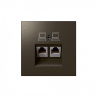 Jasmart FD Бронза Розетка RJ45 2-ая, 6 категория FD6108BR фото