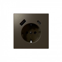 Jasmart FD Бронза Розетка с/з со шторками 16A c USB A+C 25W FD5501USB-25BR фото