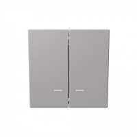Jasmart FD Матовый белый (soft touch) Выключатель 2-кл с подсветкой 10A 250V~ FD3023NPWM фото