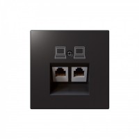Jasmart FD Никель Розетка RJ45 2-ая FD6106NI фото