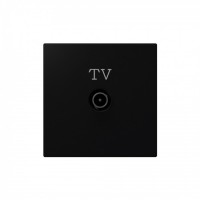 Jasmart FD Черный матовый (soft touch) Розетка TV Φ9.5mm оконечная FD6001PBM фото