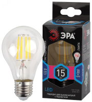 Лампа светодиодная филаментная F-LED-15W-840-E27 15Вт A60 грушевидная 4000К нейтр. бел. E27 Б0046983 Эра pe661250 фото