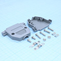 DS1045-25AP1S1-B Кожух для D-SUB разьема 25 контактов с короткими винтами, пластик, серый CONNFLY pe391170 фото