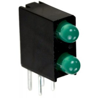 L-7104MD/2GD Светодиодный модуль 2LEDх3мм/зеленый/568нм/10-25мкд/40° Kingbright pe129794 фото