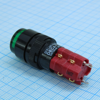 D16LAR1-2ABKG D16LAR1-2ABKG, Переключатель кнопочный с фиксацией 250В/5А LED подсветка 24В DECA pe440579 фото