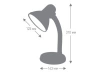 Светильник UF-301P С01 настол. 230В 60Вт бел. 12367 Ultraflash pe579075 фото