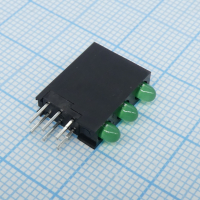 L-7104SA/3GD Светодиодный модуль 3LEDх3мм/зеленый/568нм/10-25мкд/40° Kingbright pe129795 фото