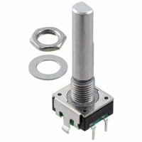 PEC11R-4230F-S0024 Энкодер PEC11, 24 щелчка, 24 импульса, металлический вал с лыской 30мм, с кнопкой, горизонтальные выводы,крепление на гайку 7мм BOURNS pe114692 фото